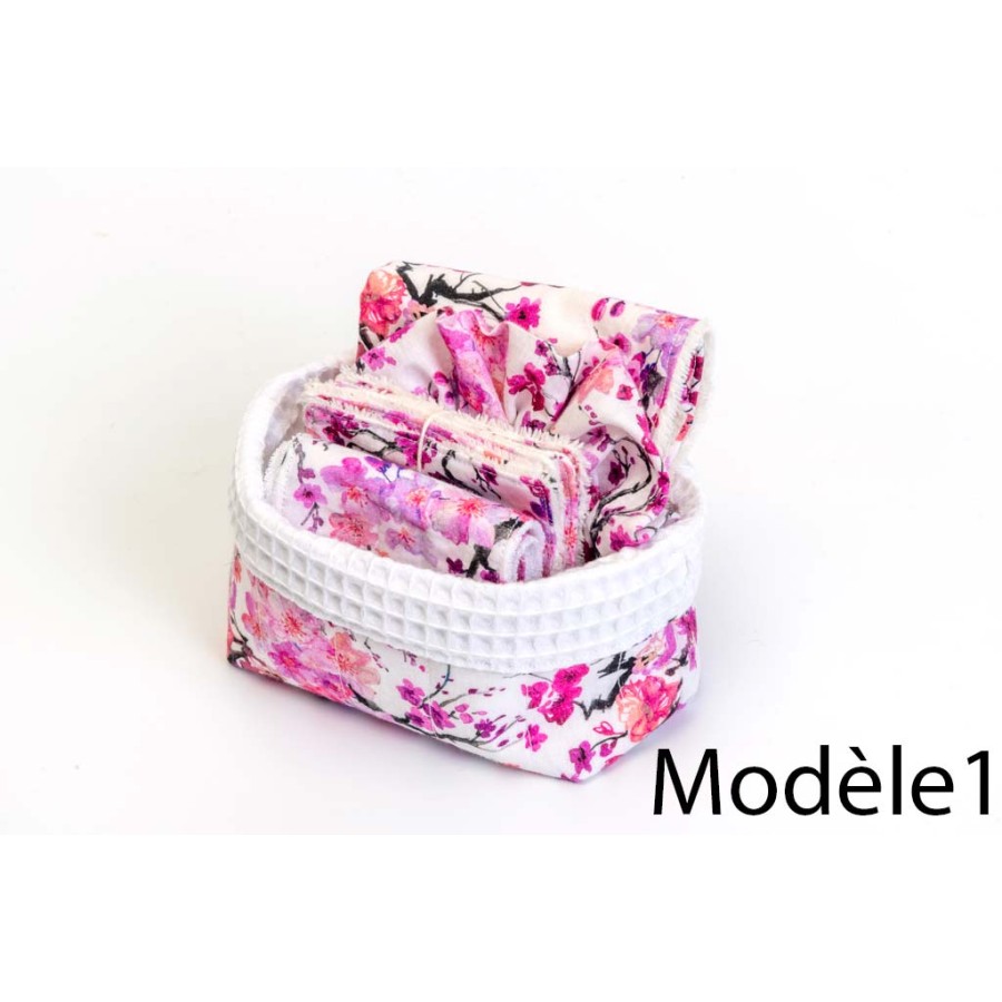 panière de démaquillage zéro déchet avec lingettes démaquillantes, bandeau de soin mini serviette visage, chouchou panière de démaquillage zéro déchet avec lingettes démaquillantes, bandeau de soin mini serviette visage, chouchou