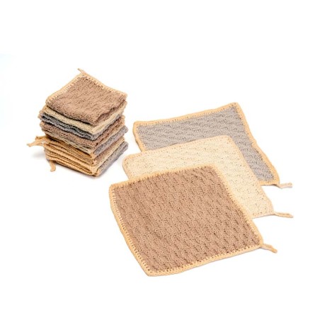 Torchons en tricot faits main – Lot de 3 lavettes scandinaves écologiques