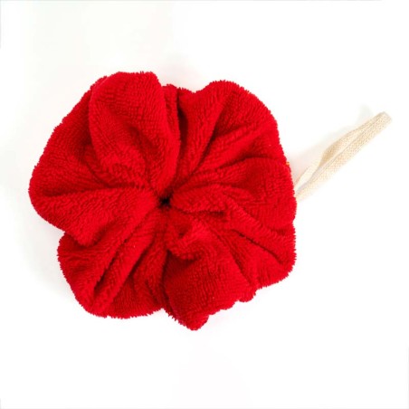 Fleur de douche en coton en éponge- grand format - Fabrication artisanale