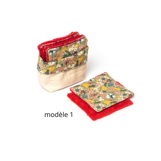 Lingettes Démaquillantes Réutilisables par 10 avec pochon