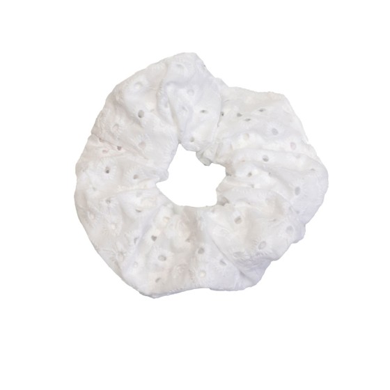 chouchou pour cheveux en broderie anglaise, scrunchies