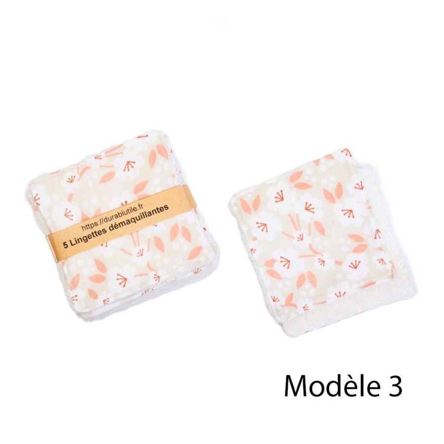 lingettes démaquillantes lavables réutilisables par 5